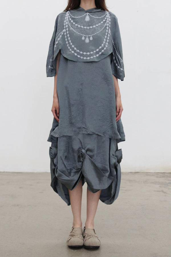 VeniceW 25 Autumn/Winter Edwardian Dress VCW-D3-Blue Cheese